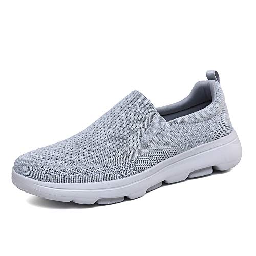TIOSEBON Herren Schlupf-Loafers Bequeme Mesh Freizeitschuhe Leichte Walking Sneakers 42 EU Grau von TIOSEBON