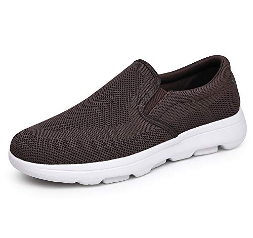 TIOSEBON Herren Slip On Loafer Bequeme Leichte Wanderschuhe Sneakers 40 EU Braun von TIOSEBON