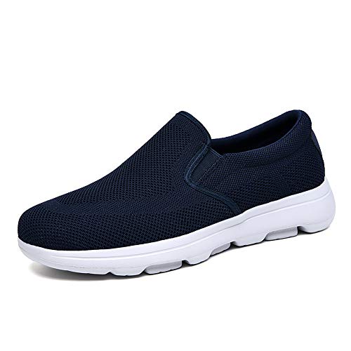 TIOSEBON Herren Slip On Loafer Bequeme Leichte Wanderschuhe Sneakers 40 EU Navy blau von TIOSEBON