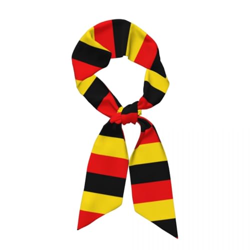 Haarschal Für Damen,Belgisches Flagge,Seidenähnliches Stirnband,Modisches Bandana-Kopftuch,Schmaler Handtaschengriff,Wickelband,Halstuch,Kopfbedeckung,Multifunktionales Haar Hals Accessoire von TIOYREVENO