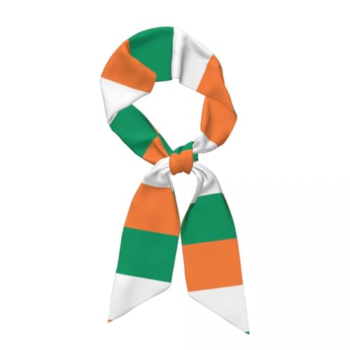 Haarschal Für Damen,Irisches Flagge,Seidenähnliches Stirnband,Modisches Bandana Kopftuch,Schmaler Handtaschengriff,Wickelband,Halstuch,Kopfbedeckung,Multifunktionales Haar Hals Accessoire von TIOYREVENO