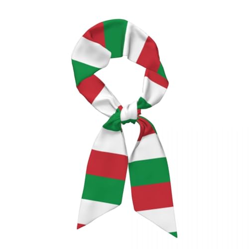 Haarschal Für Damen,Italienisches Flagge,Seidenähnliches Stirnband,Modisches Bandana-Kopftuch,Schmaler Handtaschengriff,Wickelband,Halstuch,Kopfbedeckung,Multifunktionales Accessoire von TIOYREVENO