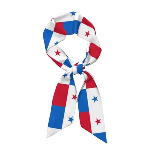 Modisches Satin Kopftuch Für Damen Und Mädchen Wie Seide,Panama Flaggen Aufdruck,Kleine Haarschals Für Frauen,Süßes Retro Satin Haarband,Bandschal Bandanas,Handtaschengriff Hutdekoration von TIOYREVENO