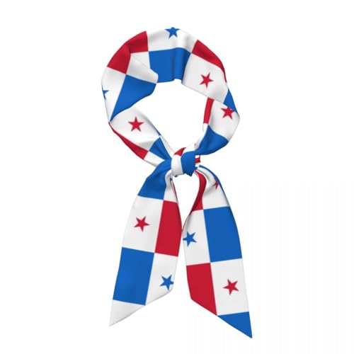 Modisches Satin Kopftuch Für Damen Und Mädchen Wie Seide,Panama Flaggen Aufdruck,Kleine Haarschals Für Frauen,Süßes Retro Satin Haarband,Bandschal Bandanas,Handtaschengriff Hutdekoration von TIOYREVENO