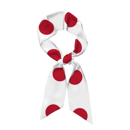 Seidenschal Für Damen Mit Grafischem Aufdruck Der Japanischen Flagge,Satinkopf In Gepunkteter Farbe,Kleine Haarschals,Schals Für Kopftuch Und Halsklassische Geschenke Für Damen Und Mädchen von TIOYREVENO