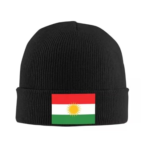 TIOYREVENO Beanie Mützen Kurdistan Flagge Unisex Wintermütze Slouchy Beanie Für Erwachsene Flagge Beanie Herbst- Und Wintermützen Verdickende Warme Mütze Für Outdoor-Aktivitäten Schwarz Einheitsgröße von TIOYREVENO