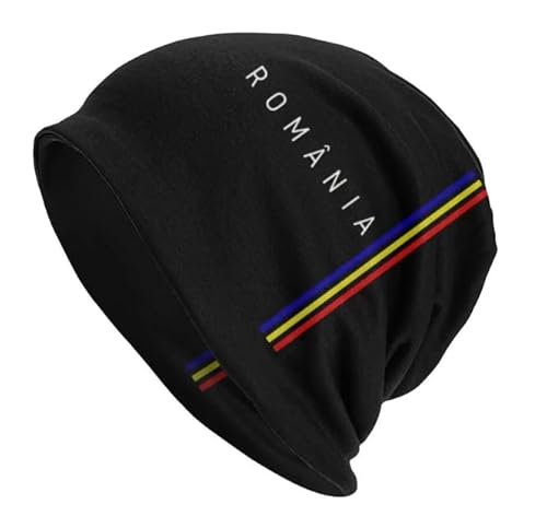 TIOYREVENO Rumänien Flagge Herbst/Winter Beanie Strickmütze Unisex Thermomütze Herbst/Winter Tägliche Beanie Mütze für Outdoor Aktivitäten Skullies Beanies Einheitsgröße von TIOYREVENO