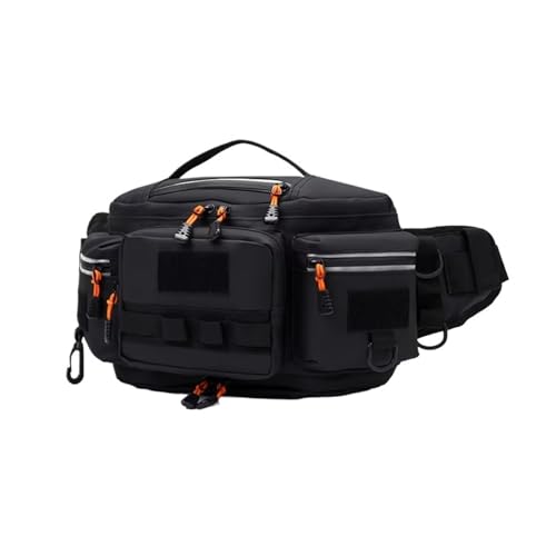 TIOYW Camping-Hüfttasche, Brusttasche, Reiserucksack für Herren, Radfahren, Wandern, Outdoor-Sport, Crossbody, Molle-Gürtel, Angeln, Bauchtasche, Schwarz , Einheitsgröße von TIOYW