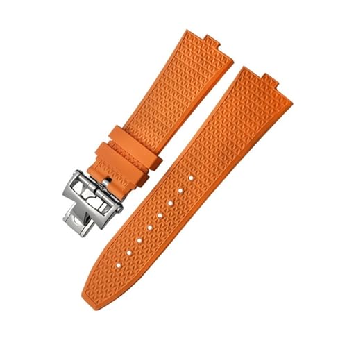 TIOYW Konvexe Fluoro-Gummi-Uhrenarmbänder, 24 x 7 mm, passend für Vacheron Constantin Übersee, Schnellverschluss-Armband aus Silikon, Schraubschnalle, 24 mm, Achat von TIOYW