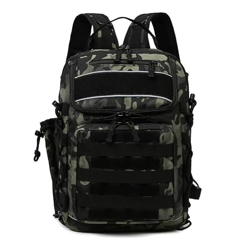 TIOYW Outdoor-Sporttasche, Camping-Tasche, Angelruten-Rucksack, Klettern für Herren, Trekking, Wandern, Angeln, Köderbox, Ausrüstung, Reisehandtaschen, Black CP, Einheitsgröße von TIOYW