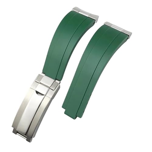 TIOYW Uhrenarmbänder mit gebogenem Metallende, 21 mm, 20 mm, nur für Rolex Datejust m126300 m126334, Zubehör, schwarzes Gummi-Silikonband, 21 mm TIOYW Uhrenarmbänder mit gebogenem Metallende, 21 mm, 20 mm, nur für Rolex Datejust m126300 m126334, Zubehör, schwarzes Gummi-Silikonband, 21 mm von TIOYW