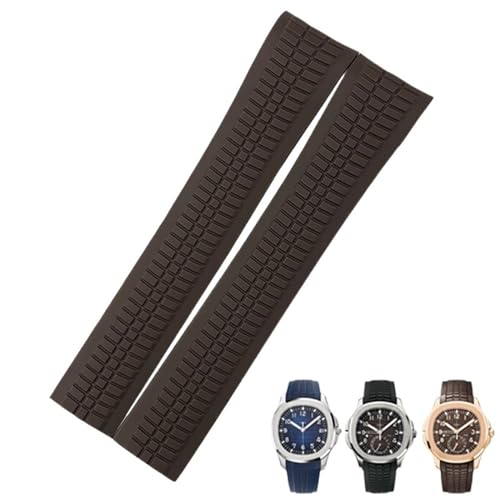 TIOYW Uhrenarmband aus Gummi, Metallstift, 21 mm, passend für PATEK 5167A 5167R Aquanaut Philippe PP, braun, wasserdichte Armbänder, 21 mm, Achat von TIOYW