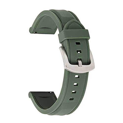 TIOYW Uhrenarmband für Garmin Venu 2 Plus 2S Vivoactive 3, Silikon-Armband für Garmin Vivoactive 4S 4 Forerunner 245, 18, 20, 22 mm, 18 mm, Achat von TIOYW