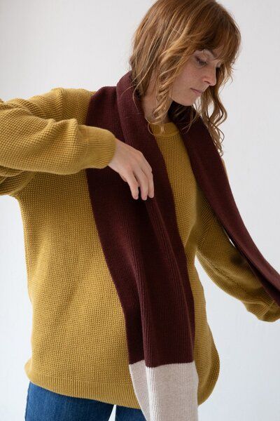 TIRALAHILACHA Tayo chunky wool scarf in two-tone von TIRALAHILACHA