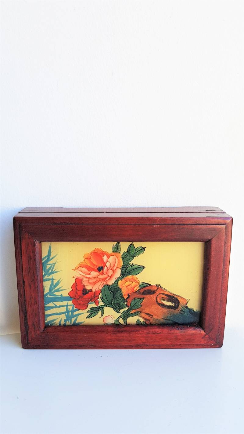 Kleine Box Verziert //Holz-Box/Schmückt Blumen Glas-Box Und Holz Leere Tasche Schmuck-Box Pillulier Alte Schätze Kleine Box Verziert //Holz-Box/Schmückt Blumen Glas-Box Und Holz Leere Tasche Schmuck-Box Pillulier Alte Schätze von TIROIRSETCAGIBIS