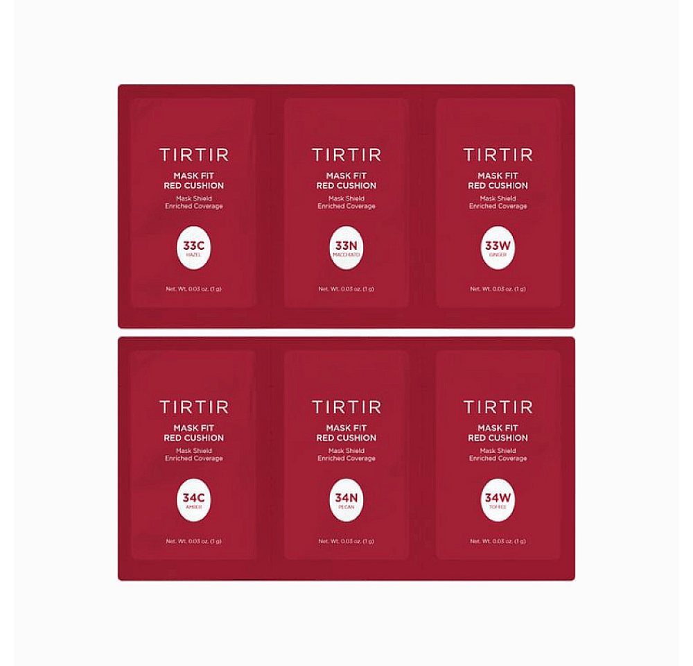 TIRTIR Foundation TIRTIR - Mask Fit Red Cushion Foundation 6 Shade Trial Kit Medium Deep von TIRTIR