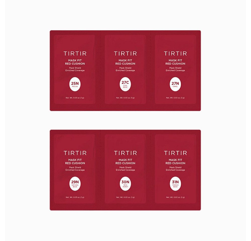 TIRTIR Foundation TIRTIR - Mask Fit Red Cushion Foundation 6 Shade Trial Kit Medium von TIRTIR