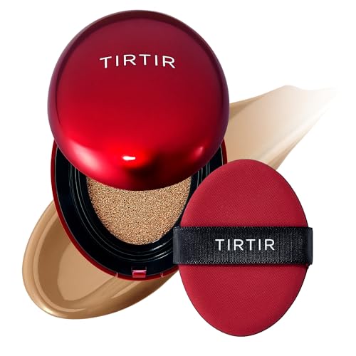 TIRTIR Mask Fit Red Cushion Foundation Volldeckende Tattoo-Hülle Für Schwerelose Haut, Satinierte, Glänzende Oberfläche, Baubar (0,63 Fl Oz), 35N Nussbaum von TIRTIR