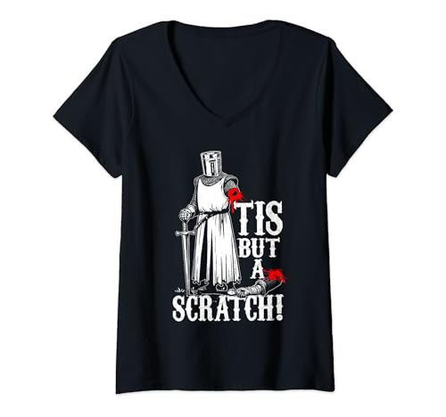 Damen TIS BUT A SCRATCH! Lustiges Design T-Shirt mit V-Ausschnitt Damen TIS BUT A SCRATCH! Lustiges Design T-Shirt mit V-Ausschnitt von TIS BUT A SCRATCH