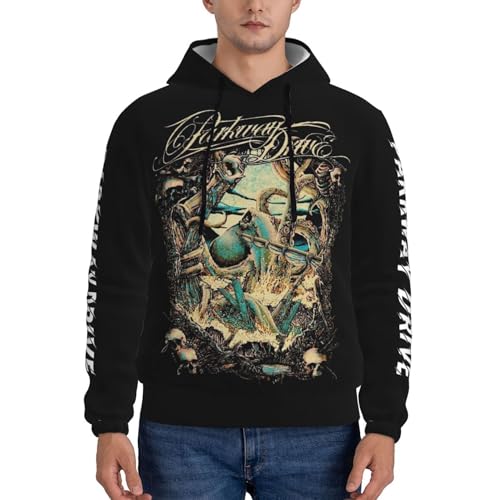 TISANTASINT Männer Parkway Metalcore Band Kapuzenpullover Herbst- und Winter-Langarmpullover modischer Pullover mit ganztragender Druckerei Mehrfarbig M von TISANTASINT