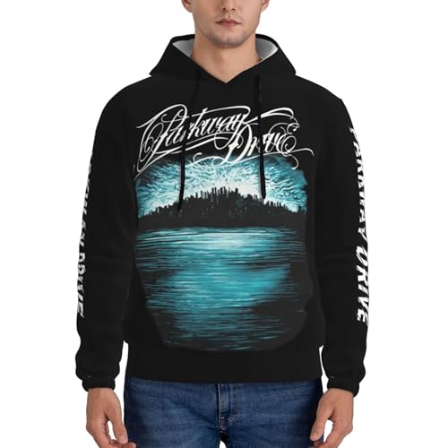 TISANTASINT Männer Parkway Metalcore Band Kapuzenpullover Herbst- und Winter-Langarmpullover modischer Pullover mit ganztragender Druckerei Mehrfarbig XXL von TISANTASINT