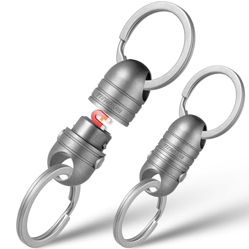 TISUR Titan-Schlüsselanhänger mit Schnellverschluss, herausziehbarer Schlüsselanhänger, abnehmbarer Schlüsselanhänger-Clip, auseinanderziehbare Schlüsselanhänger für Männer und Frauen, Small TISUR Titan-Schlüsselanhänger mit Schnellverschluss, herausziehbarer Schlüsselanhänger, abnehmbarer Schlüsselanhänger-Clip, auseinanderziehbare Schlüsselanhänger für Männer und Frauen, Small von TISUR