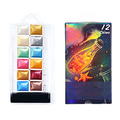 12 Farben Nagel-Aquarellfarben-Set, Feste Aquarellfarbe für Nail Art Design, Aquarell-Pigmentpalette für DIY Nail Art Painting, Geeignet für Maniküre DIY Im Nagelstudio zu Hause(BSC05) von TITA-DONG