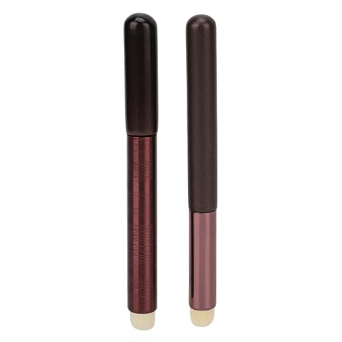 2 STÜCKE Lippenstift-Wischpinsel mit Runder Spitze, Tragbarer Kunstfaser-Concealer-Pinsel mit Dichten Weichen Borsten, Multifunktionaler, Leicht zu Reinigender Make-up-Pinsel für Lidschatten-Lippensti von TITA-DONG