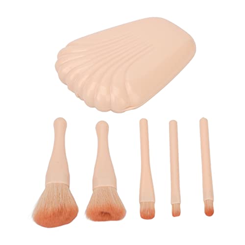 5-teiliges Make-up-Pinsel-Set für Unterwegs, Professionelle Premium-Make-up-Pinsel mit Aufbewahrungsbox, Kosmetikpinsel-Set in Verschiedenen Größen für Losen Puder-Lidschatten, Rosa von TITA-DONG