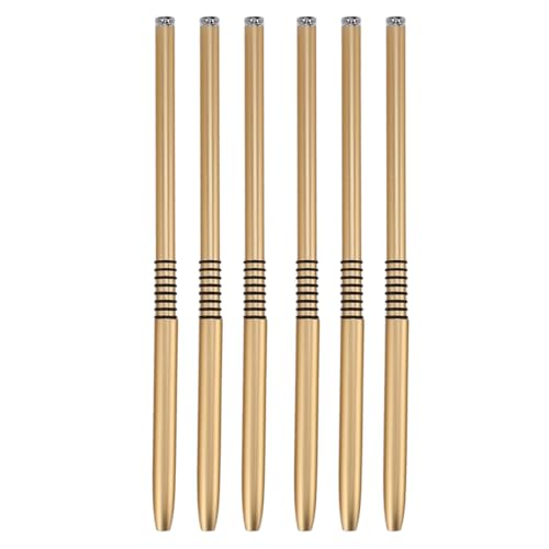 6-teiliges Nagel-Liner-Pinsel-Set, Ultradünnes Malerei-Kunst-Design-Stift-Set Zum Punktieren, Zeichnen, Streifen, Multifunktionales Nagel-Malpinsel-Set für Den Salon zu Hause(Gold) von TITA-DONG