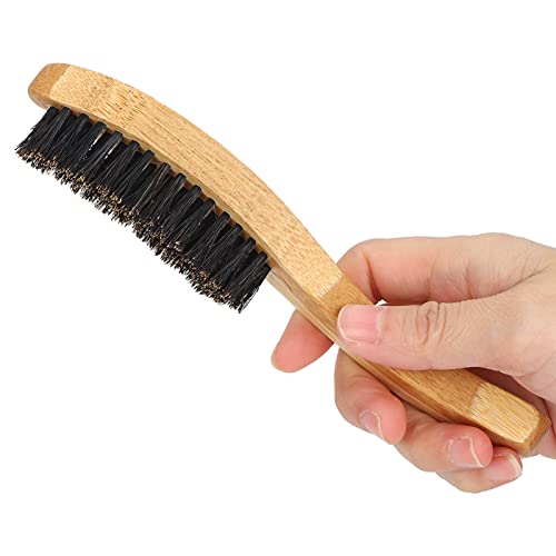 Professionelle Herren-Bartbürste, Mehrzweck-Holzbürste für Ölkopf-Styling, Ergonomische Bartpflegebürste mit Langem Griff, Leichtes Tragbares Gesichtspflegewerkzeug für Reisen zu Hause von TITA-DONG