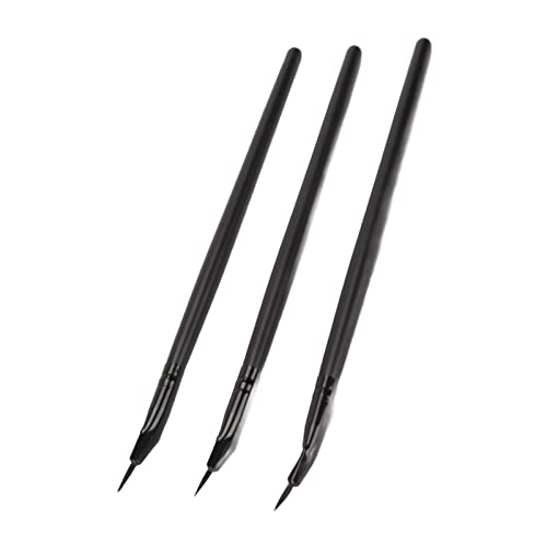 Tragbarer, Gebogener Eyeliner-Pinsel, 3 Stück, Präziser, Dünner, Abgewinkelter Eyeliner-Pinsel mit Feiner Spitze, Professionelles Make-up, Ultrafeine, Abgewinkelte von TITA-DONG