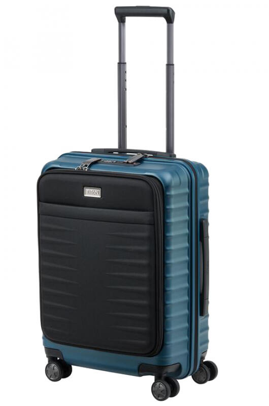 TITAN - Titan LITRON 4-Rad Trolley S Vortasche 55cm mit TSA-Schloss 3,4 kg 42 l petrol Blau von TITAN