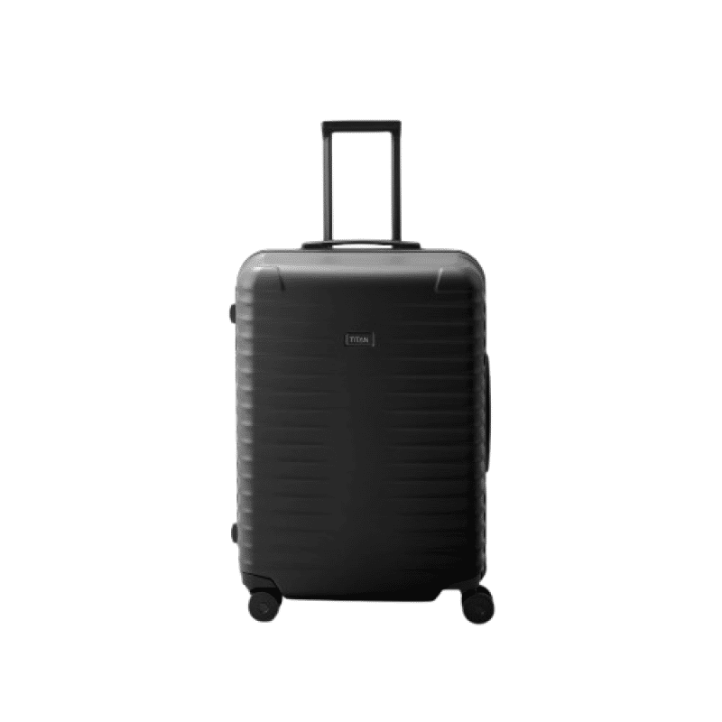 TITAN - Titan Overseas 4-Rad Trolley M+ 69cm mit TSA-Schloss 4,6kg 84l Nightshade Black Schwarz von TITAN