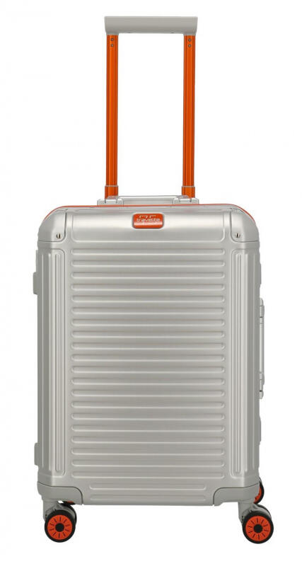 TITAN - Travelite Next 4-Rad-Bordtrolley S 55cm 4,2 kg 39l Aluminium silber-orange Rose von TITAN