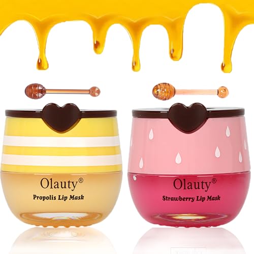TITIMORE 2 Stück Bee Lip Balm Strawberry Lip Balm Honey Pot Honig-Lippenmaske Feuchtigkeitsspendende Lippenmaske Erdbeere Lippen Maske Repariert Lip Falten, Schälende Lippenmaske, Lippenbalsam TITIMORE 2 Stück Bee Lip Balm Strawberry Lip Balm Honey Pot Honig-Lippenmaske Feuchtigkeitsspendende Lippenmaske Erdbeere Lippen Maske Repariert Lip Falten, Schälende Lippenmaske, Lippenbalsam von TITIMORE