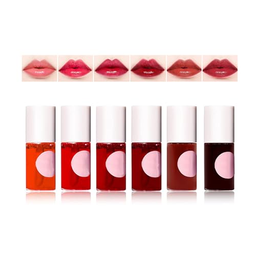 TITIMORE 6 Farben Lip Tint Stain Set Water Lip Gloss Mini Flüssiger Lippenstift Feuchtigkeitsspendendes Glaze Lipgloss Wasserfest Langanhaltende Non-Stick Cup Lip Wangen und Augen Makeup TITIMORE 6 Farben Lip Tint Stain Set Water Lip Gloss Mini Flüssiger Lippenstift Feuchtigkeitsspendendes Glaze Lipgloss Wasserfest Langanhaltende Non-Stick Cup Lip Wangen und Augen Makeup von TITIMORE