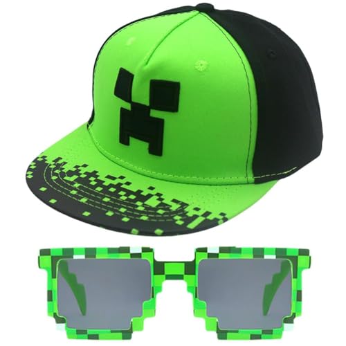 TIUASHR Minnecrafft Baseballmütze, 2PCS Minnecrafft Baseballkappe und Sonnenbrille Baseball Cap Kinder Sonnenhut Verstellbar Baseboard Mütze Basecap Kappe Cap Sonnenmütze für Boys Girls Ab 3 Jahren TIUASHR Minnecrafft Baseballmütze, 2PCS Minnecrafft Baseballkappe und Sonnenbrille Baseball Cap Kinder Sonnenhut Verstellbar Baseboard Mütze Basecap Kappe Cap Sonnenmütze für Boys Girls Ab 3 Jahren von TIUASHR