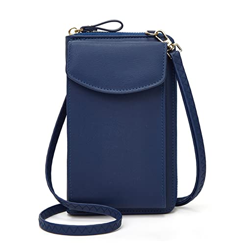 TIYETA Schultertasche Frauen Brieftasche Cross-Body Handy Schultertasche Kleine Damen Geldbörse Handy Mini-Tasche Kartenhalter Umhängetasche,Dark Blue von TIYETA