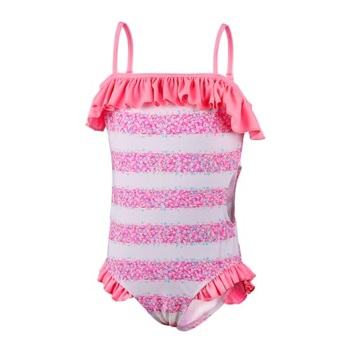 TIZAX Einteiliger Badeanzug für Mädchen UPF 50+ Kinder Schwimmanzug Schnell Trocknend Bademode Sommerurlaub Strandbekleidung für Kinder Rosa 11-12 Jahre 146-152 von TIZAX