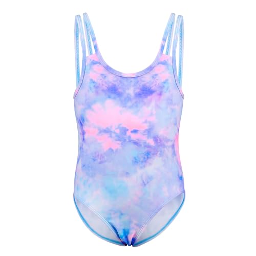 TIZAX Einteiliger Badeanzug für Mädchen UPF 50+ Kinder Schwimmanzug Schnell Trocknend Bademode Sommerurlaub Strandbekleidung für Kinder Violett 9-10 Jahre 134-140(Etikett 10) von TIZAX