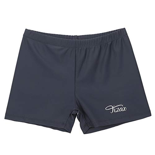 TIZAX Jungen Badehose Kinder Uv-Schutz Badeshorts Badeboxer Schwimmhose Grau 11-12 Jahre 146/152 von TIZAX