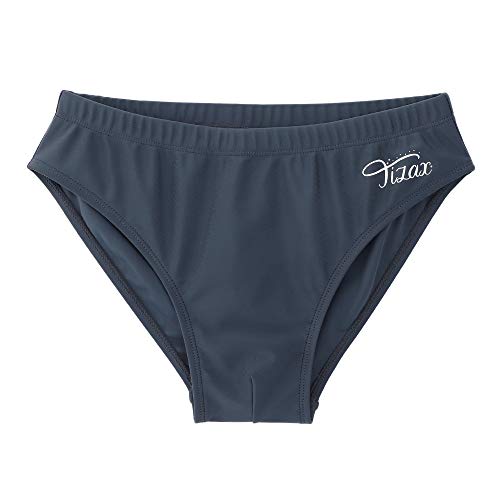 TIZAX Slip Badehose für Kinder Jungen Badeshorts Schnelltrocknend Schwimmhose Dunkelgrau 9-10 Jahre von TIZAX