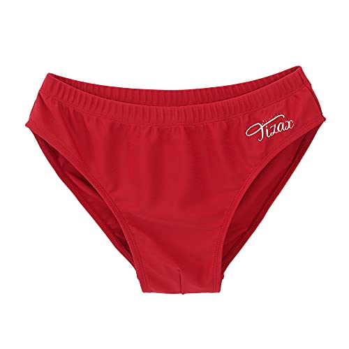 TIZAX Slip Badehose für Kinder Jungen Badeshorts Schnelltrocknend Schwimmhose Rot 11-12 Jahre von TIZAX