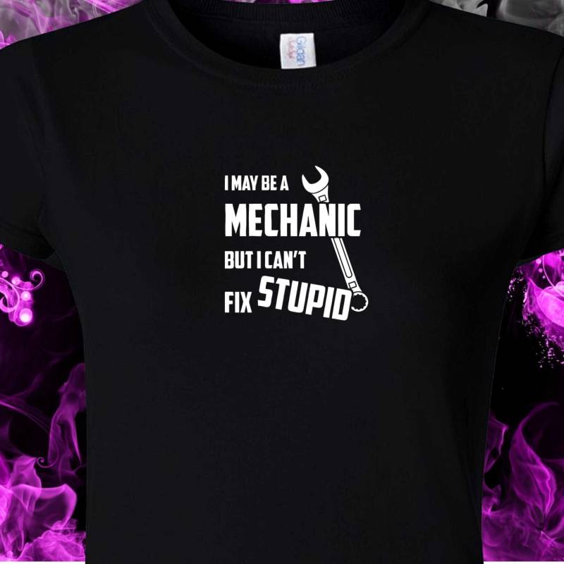 Mechanic Fix Stupid Slogan T-Shirt - Gildan Baumwolle Rundhalsausschnitt Mechanic Fix Stupid Slogan T-Shirt - Gildan Baumwolle Rundhalsausschnitt von TIndustries