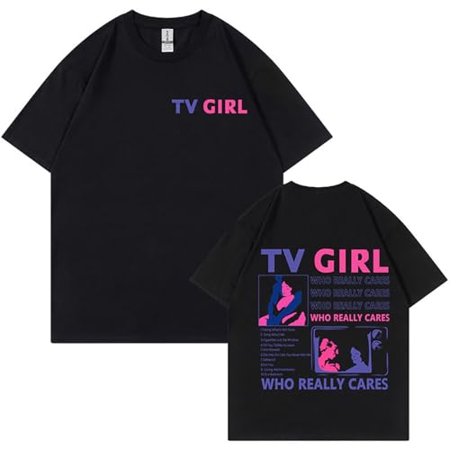 TJ-Sheenbo T-Shirt mit Aufdruck "Tv Girl Who Really Cares Song", lässig, kurzärmelig, für Herren und Damen, Schwarz , M TJ-Sheenbo T-Shirt mit Aufdruck "Tv Girl Who Really Cares Song", lässig, kurzärmelig, für Herren und Damen, Schwarz , M von TJ-Sheenbo