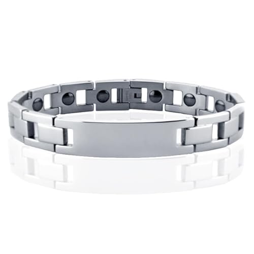Edelstahl Herren Armband Tom Jaxon Magnete Gravur Silber von TJ Tom Jaxon