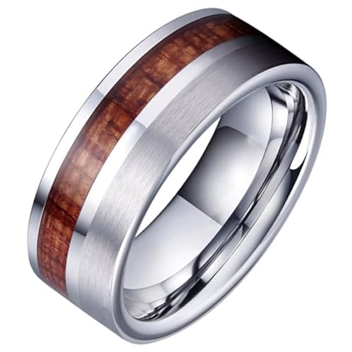 Tom Jaxon Herrenring Wolfram Silber Palisander Inlay-19mm von TJ Tom Jaxon