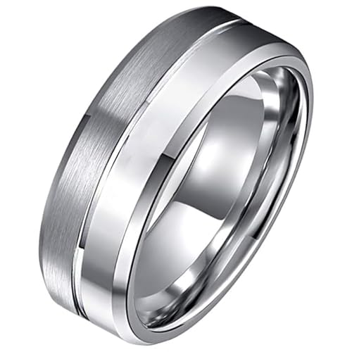 Tom Jaxon Wolfram Ring Nut Matte und Glanz Silber-19mm von TJ Tom Jaxon