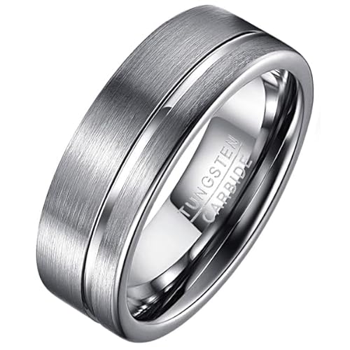 Wolfram Herren Ring Nut Silber-20mm von TJ Tom Jaxon